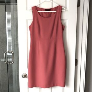 The Limited Sheath Dress size 10, coral color, knee length, sleeveless